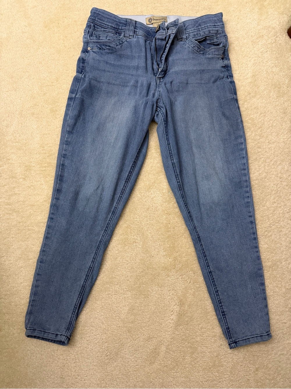 Democracy Womens Light Blue Skinny Jeans